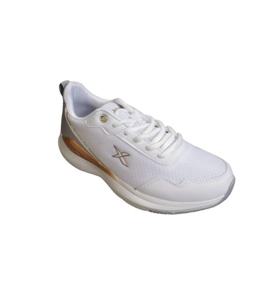 KİNETİX Kadın Gri Beyaz Sneaker Fileli Spor Yürüyüş Ayakkabısı