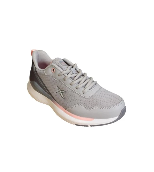 KİNETİX Kadın Gri Beyaz Sneaker Fileli Spor Yürüyüş Ayakkabısı - 4