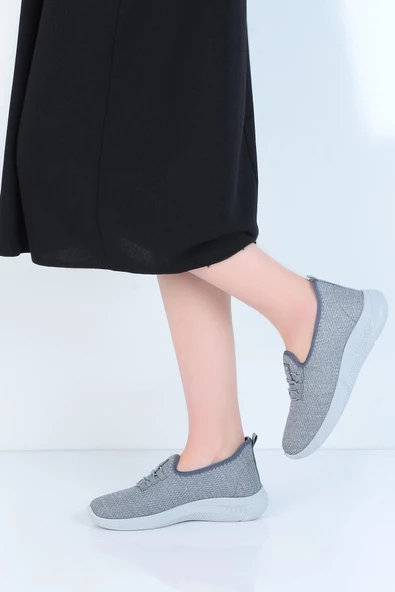 Ayakcenter 066 Psm Füme Bağsız Yazlık Kadın Sneaker Ayakkabı - 2