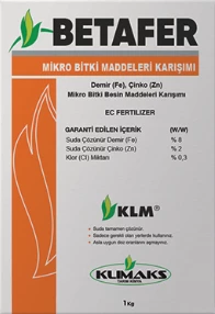 BETAFER ZN + FE  (DEMİR+ÇİNKO) MİCRO BESİN MADDE KARIŞIMI (1 KG )