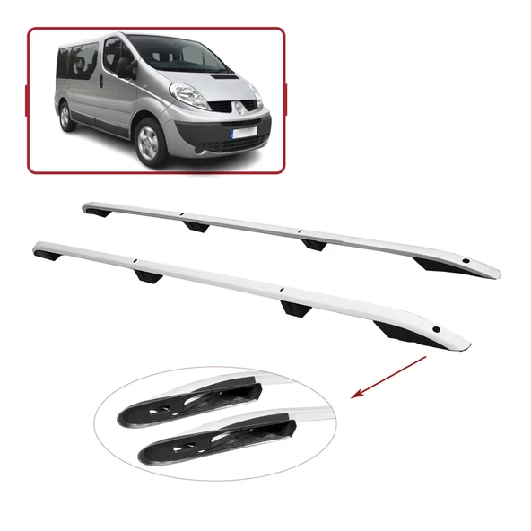 NİKEN Renault trafic tavan çıtası port bagaj taşıyıcı uzun gri 2001 / 2014