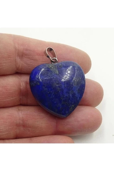 Doğal Lapis Taşı Kolye Ucu - Kalp Kesim 209-2 ürün görseli 1