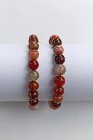 8 mm Karışık Renk Akik Bileklik 442 - 2