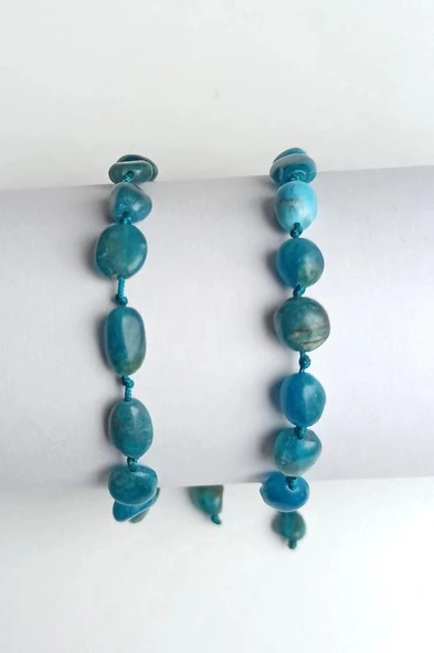 Apatit Bileklik, Makrome Ayarlı 417-2 - 2