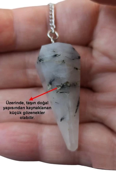 Siyah Turmalinli Kuvars Pandül - Sarkaç 408-2 - 4