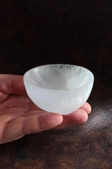 Enerji Çanağı Beyaz Selenit Küçük Kase 8cm - 3