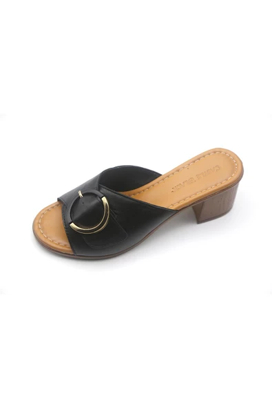 Castle Black 4576-1 Kadın Deri Terlik - Resim 6