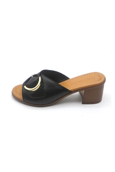 Castle Black 4576-1 Kadın Deri Terlik - Resim 5