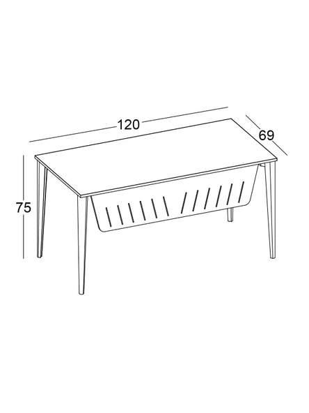 İvo Office Line Çalışma Masası -Yönetici Masası 120lik 120X69X75h - 5