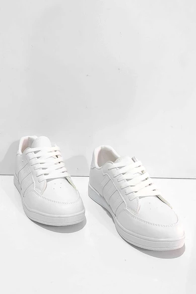 Casual Üç Bant Unisex Hafif Esnek Sağlam Günlük Sneaker Spor Ayakkabı - 3