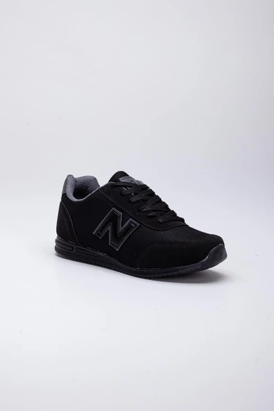 Kadın Siyah Füme Günlük Rahat Taban Comfort File Bağcıklı Hafif Esnek Yürüyüş Sneaker Spor Ayakkabı - 6