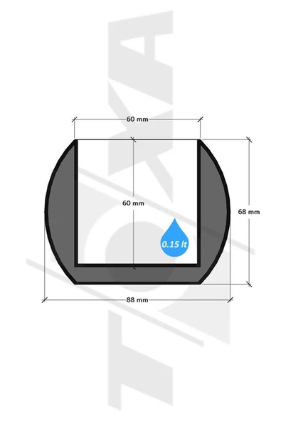 1 Adet 0.15 Litre Mercan No:1 Kaktüs Sukulent Saksısı Plastik Saksı 88x68mm - 3