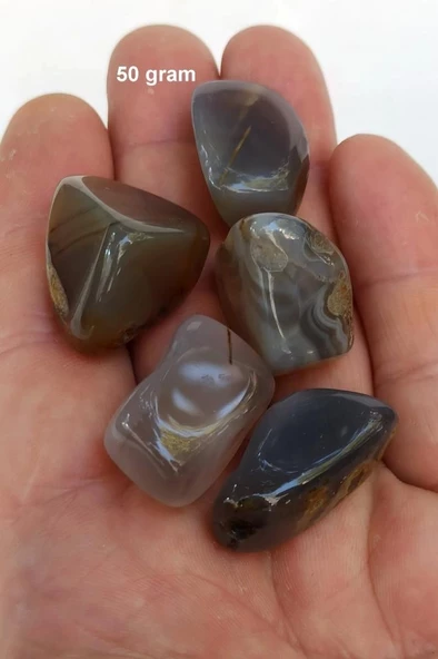 Mavili Akik Tamburlu Küçük Parçalar 50 Gram 327 - 2