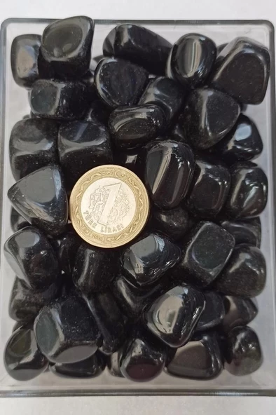 50 Gram Siyah Obsidyen Tamburlu Parçalar  232 - 2
