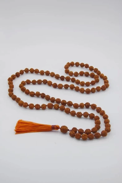 Rudrakşa 108 Taneli Mala Tesbih-Kolye Hindistan Rudraksha 207 - 2