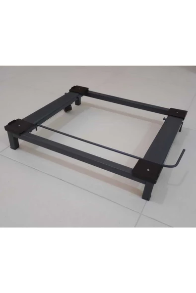 TRENDESK Metal GRİ Beyaz Eşya Altlığı  Çeksür makine Altlığı Tekerlekli - 3