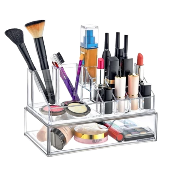 Piev Ruj Oje Fırça Makyaj Takı Organizer Çekmeceli Düzenleyici - 3