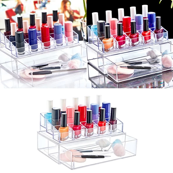 Piev Manikür Oje Makyaj Takı Düzenleyici Organizer - 4