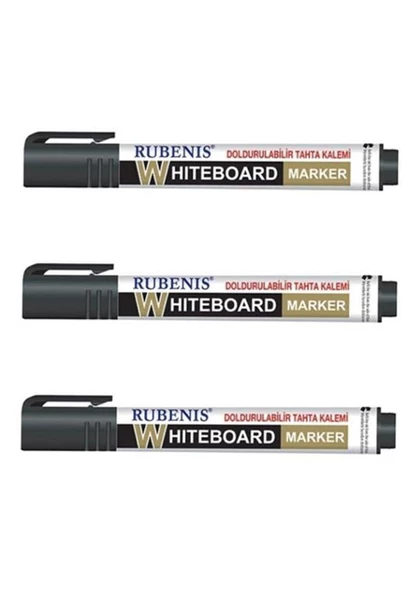 Rubenis Siyah Doldurulabilir Tahta Kalemi 3 Adet - 2
