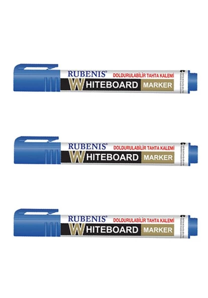 Rubenis Mavi Doldurulabilir Tahta Kalemi 3 Adet - 2