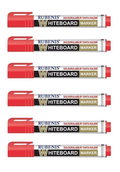 Rubenis Kırmızı Doldurulabilir Tahta Kalemi 6 Adet - 2