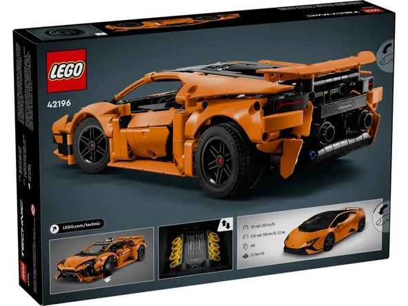 Lego Technic 42196 Lamborghini Huracán Tecnica Orange - Resim 2