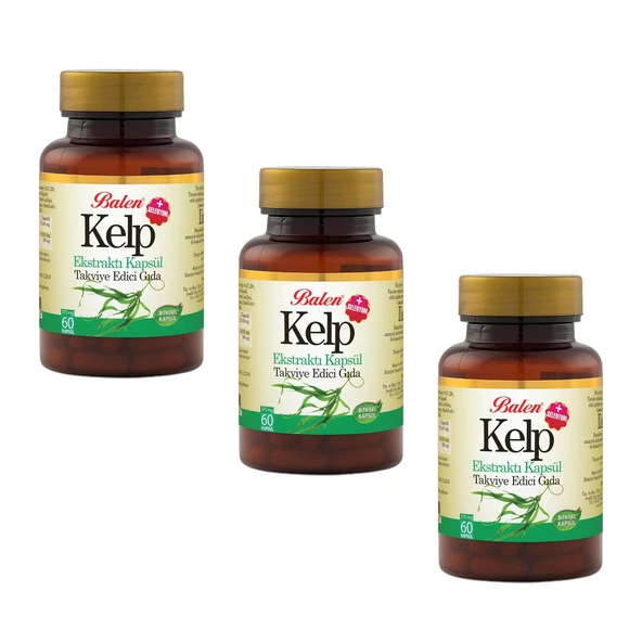 Balen Kelp Ekstraktı + Selenyum 375 mg 60 Kapsül x 3 Adet ürün görseli 1