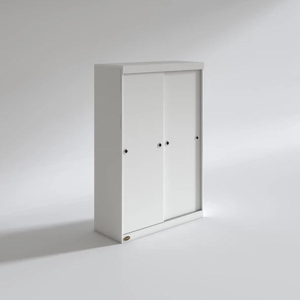 Kenzlife gardırop sürgülü kapaklı kapılı 120 papatya byz gardolap dolap - 2