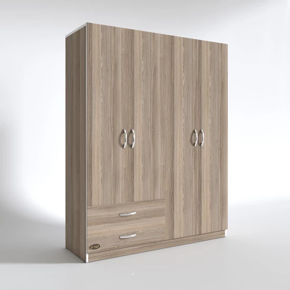 Kenzlife gardırop 4 kapaklı kapılı 2 çekmeceli orkide crd 180*120*42 gardolap dolap - Resim 3