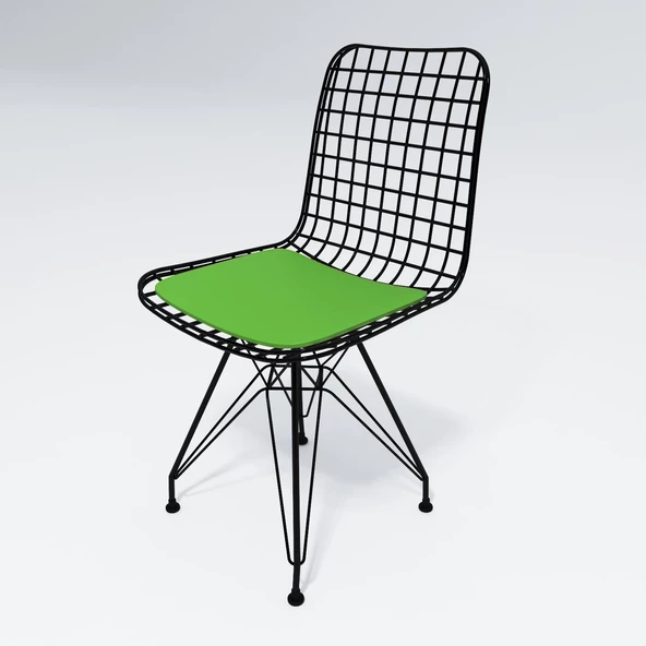 Knsz kafes tel sandalyesi 1 li mazlum syhyşl ofis cafe bahçe mutfak - Resim 2