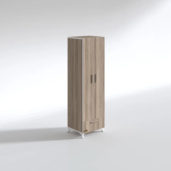 Kenzlife gardırop 2 kapaklı kapılı çekmeceli şebboy 168*50*42 crd ayaklı gardolap dolap - 2