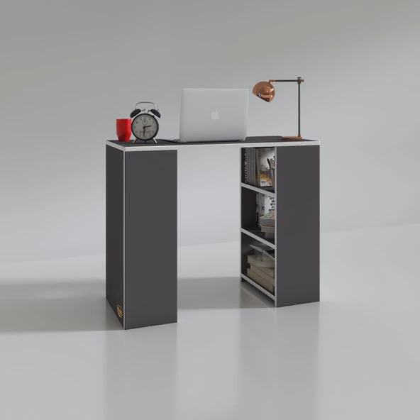 Kenzlife bilgisayar çalışma masası venüs gri ofis sekreter laptop - 2