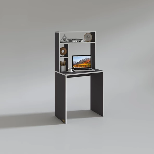 Kenzlife bilgisayar çalışma masası kimi070 gri ofis sekreter laptop - Resim 2