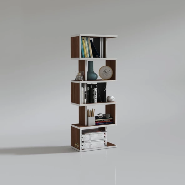 Kenzlife kitaplık raf diba1 cvz 129X040x19 banyo kiler ofis (m) - 2