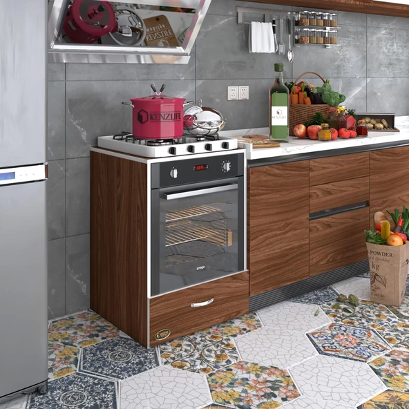 Kenzlife ankastre modülü kabini flor cvz kapaklı fırın ocak dolabı sabit tabla