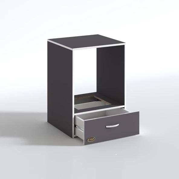 Kenzlife ankastre modülü kabini argon gri fırın ocak dolabı çekmeceli sabit tabla - Resim 3