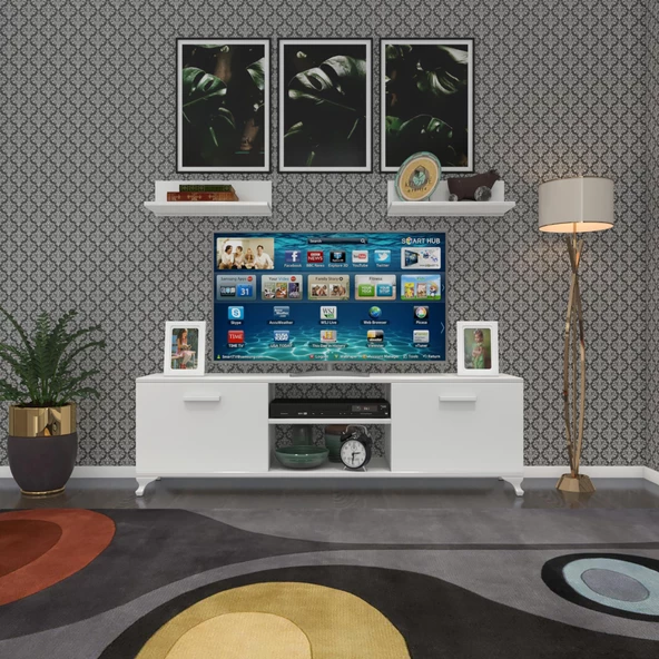 Kenzlife televizyon sehpası berlin 150 byz tv ünitesi raflı - 3