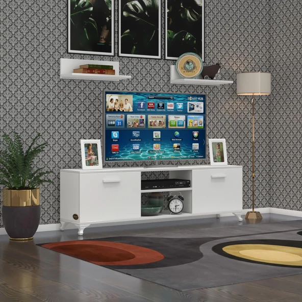 Kenzlife televizyon sehpası berlin 150 byz tv ünitesi raflı