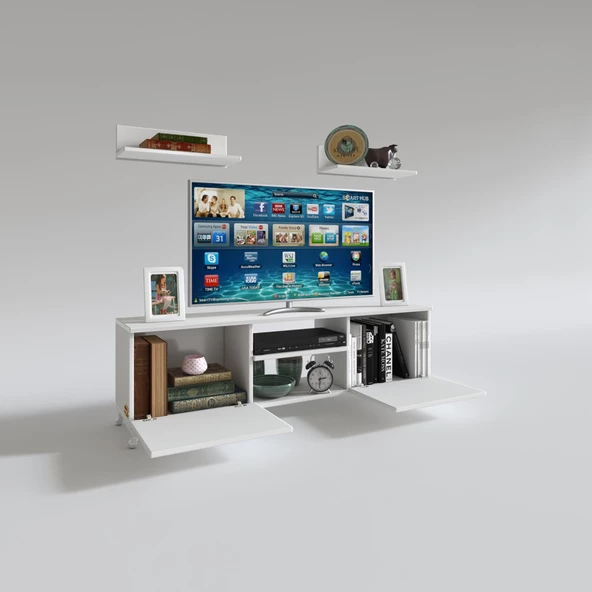 Kenzlife televizyon sehpası berlin 120 byz tv ünitesi raflı - 3