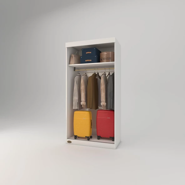 Kenzlife gardırop sürgülü kapaklı kapılı karanfil090 byz gardolap dolap - 3