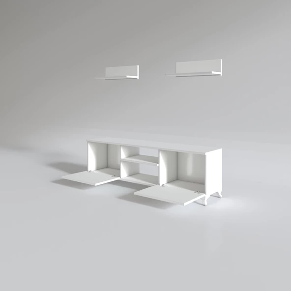 Kenzlife televizyon sehpası berlin 120 byz tv ünitesi raflı - 2