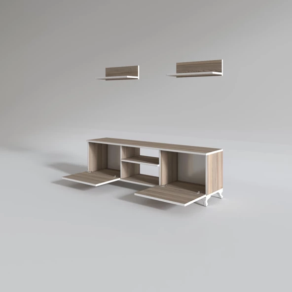 Kenzlife televizyon sehpası berlin 150 crd tv ünitesi raflı - 2