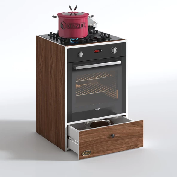 Kenzlife ankastre modülü kabini lityum cvz fırın ocak dolabı çekmeceli - Resim 2