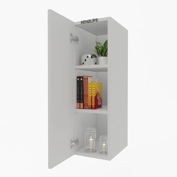 Kenzlife mutfak dolabı irem  090.030.32 byz 2 raflı kapaklı  ofis banyo kiler evrak kitaplık