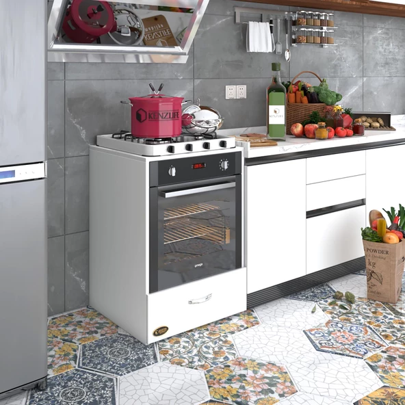 Kenzlife ankastre modülü kabini flor byz kapaklı fırın ocak dolabı sabit tabla