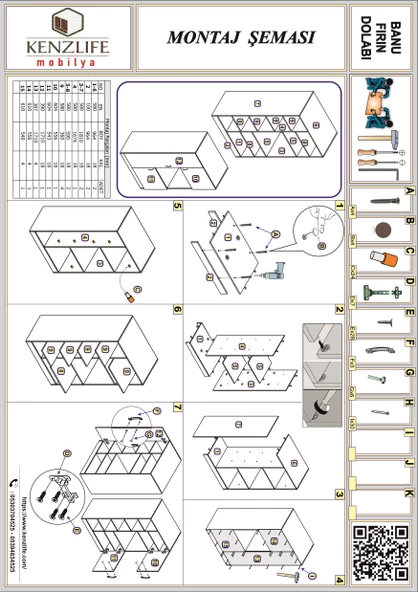 Kenzlife ankastre fırın dolabı banu byz mutfak banyo kiler - 4