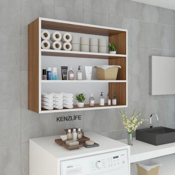Kenzlife mutfak dolabı ıtır 090.090.30 cvz 2 raflı kapaksız ofis banyo kiler evrak kitaplık - Resim 4