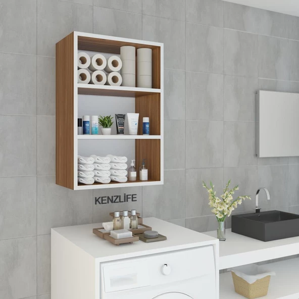 Kenzlife mutfak dolabı ıtır 090.060.30 cvz 2 raflı kapaksız ofis banyo kiler evrak kitaplık - Resim 4