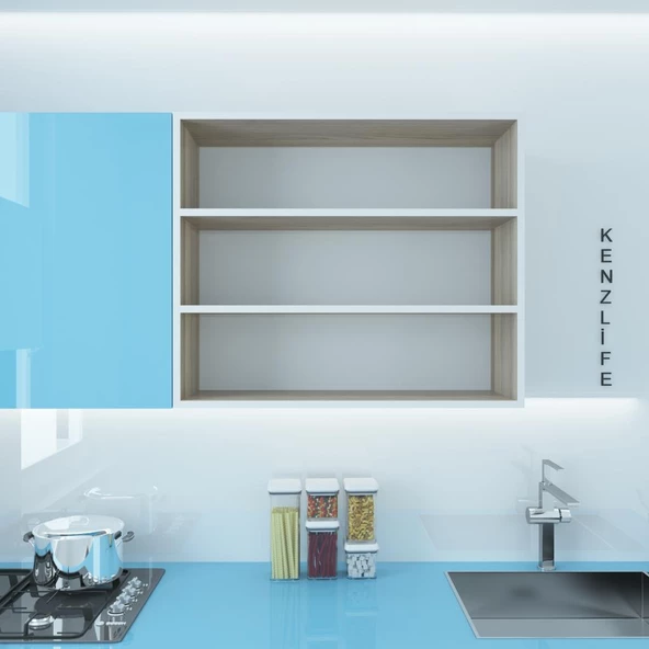 Kenzlife mutfak dolabı ıtır 090.090.30 crd 2 raflı kapaksız ofis banyo kiler evrak kitaplık - Resim 6