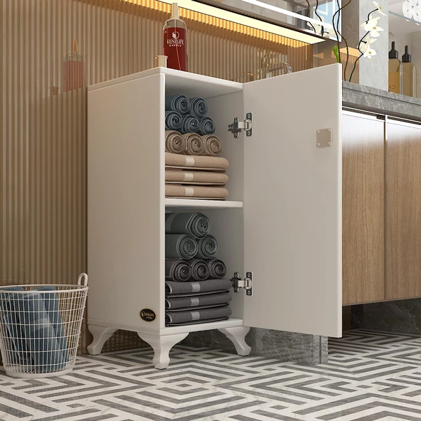Kenzlife Kilitli Dolap Rana29 Byz 68*29*29 Banyo Dolabı Hazır Mutfak Ofis Kiler Kitaplık Evrak Ayaklı
